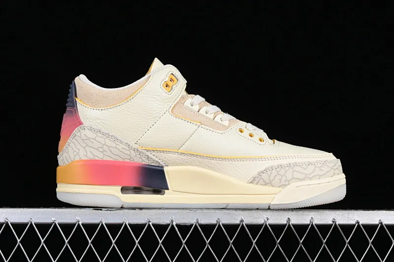 All categories Air Jordan Jordan series basketball shoes Air Jordan 3 cost-effective version J.Balvin x Air Jordan 3 Retro AJ3 Joe 3 rainbow gradient FN0344-901